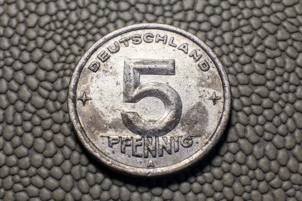 Pfennig Coin Close — 图库照片
