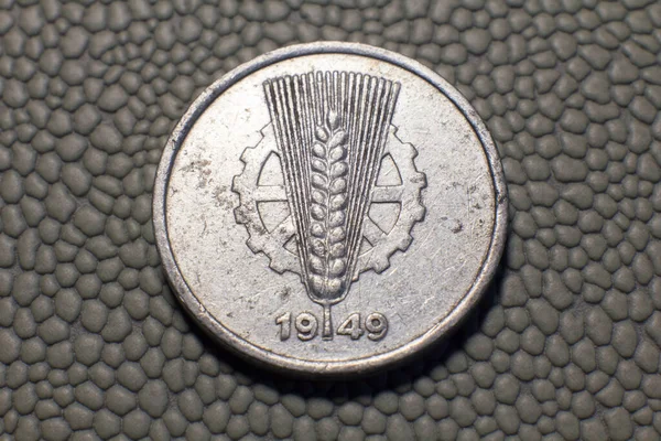 Pfennig Coin Close — Fotografie, imagine de stoc