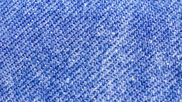 Surface Texture Denim Fabric Close – stockvideo