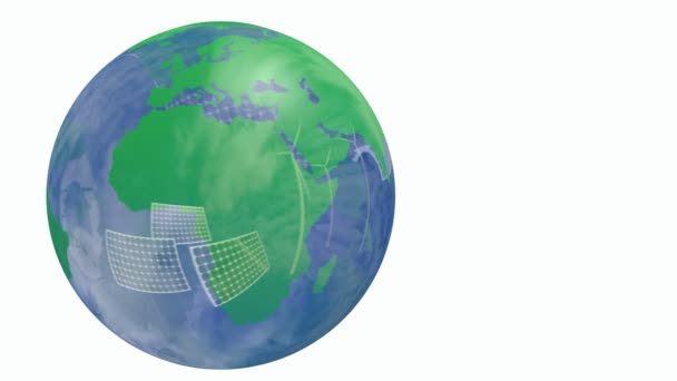 Hernieuwbare energie earth globe — Stockvideo