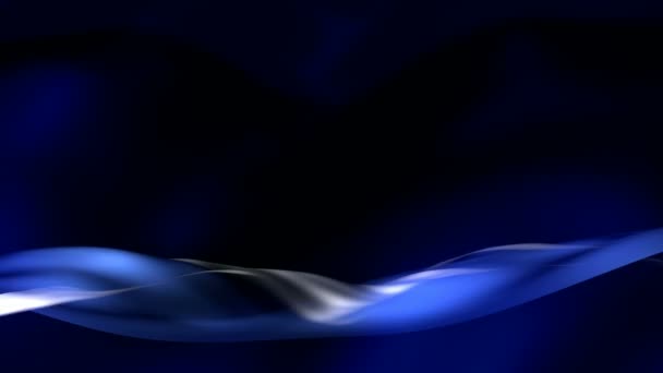 Абстрактный сине-белый фон волн — стоковое видео