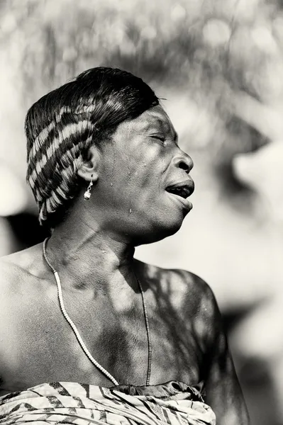 Senhora do Togo é triste — Fotografia de Stock