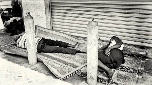 No Togo dormir no chão — Fotografia de Stock