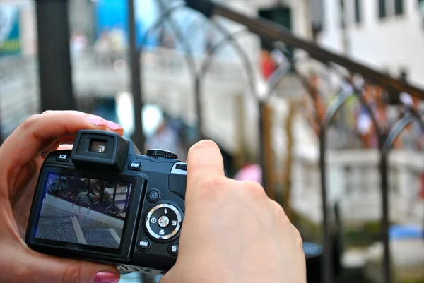 Venedik rağmen kamera — Stok fotoğraf