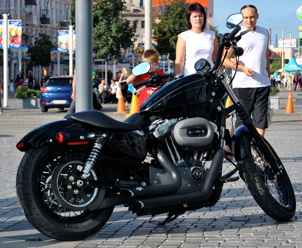 Harvey davidson på gatan — Stockfoto