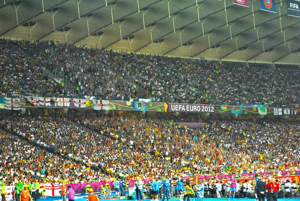 Wave of during the match of EURO 2012 Italy against England in Kiev, Ukraine — Stock Photo, Image