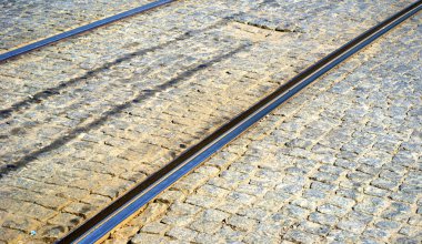 tramvay Demiryolları Ukrayna eski taş yol inşa