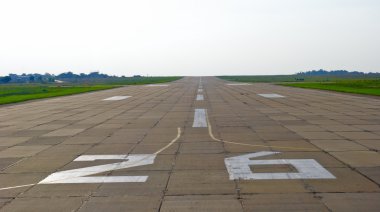 Runway of the airport of Dnipropetrovsk, Ukraine