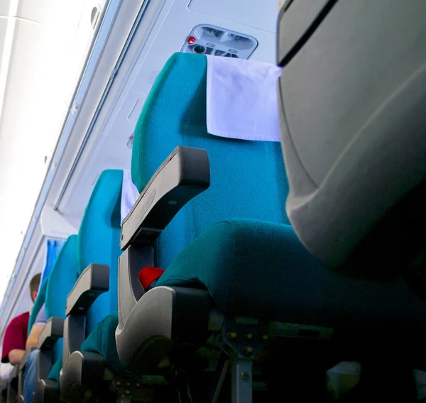 Assentos do avião modelo Fokker-70 — Fotografia de Stock