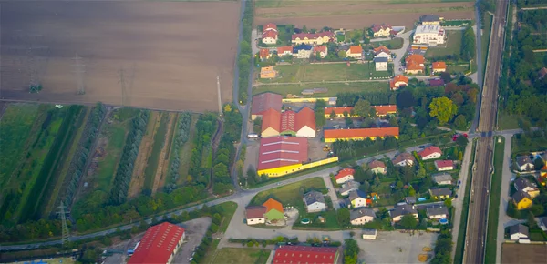 Közelében Bécs városában a levegőből — Stock Fotó