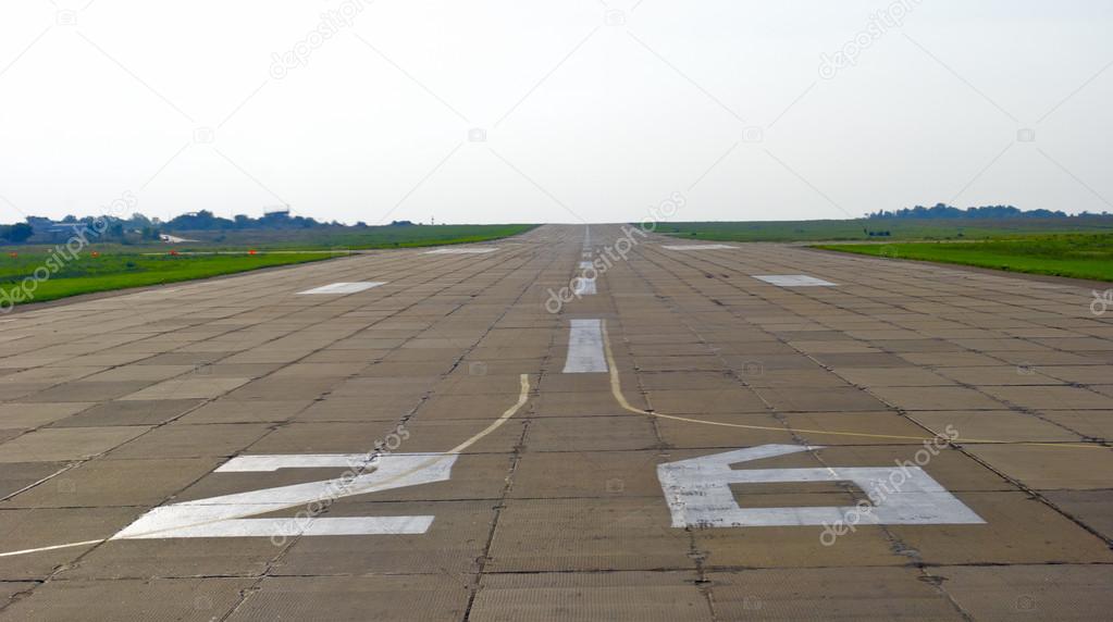 Runway of the airport of Dnipropetrovsk, Ukraine