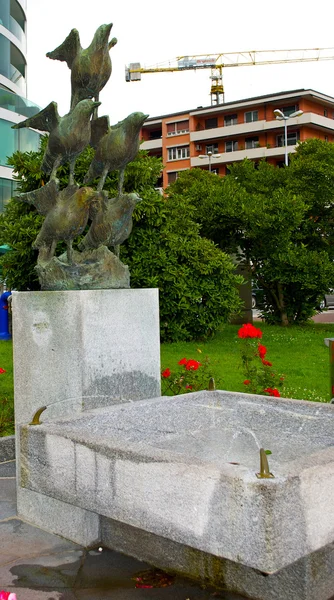 Nice monument in Lugano, Switzerland — Stock Photo, Image