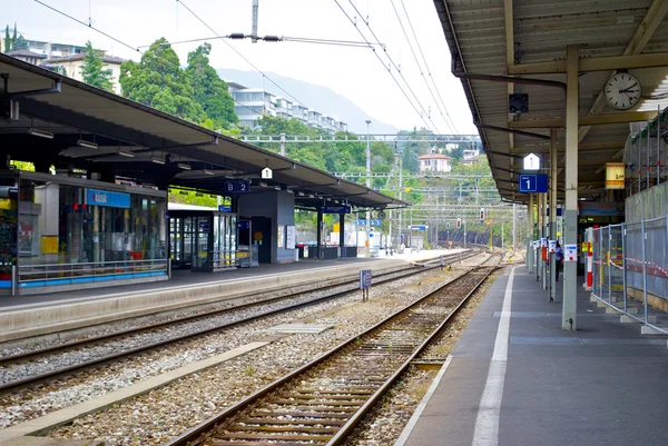 Lugano railway station — Stock Fotó