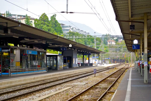 Lugano залізнична станція — стокове фото