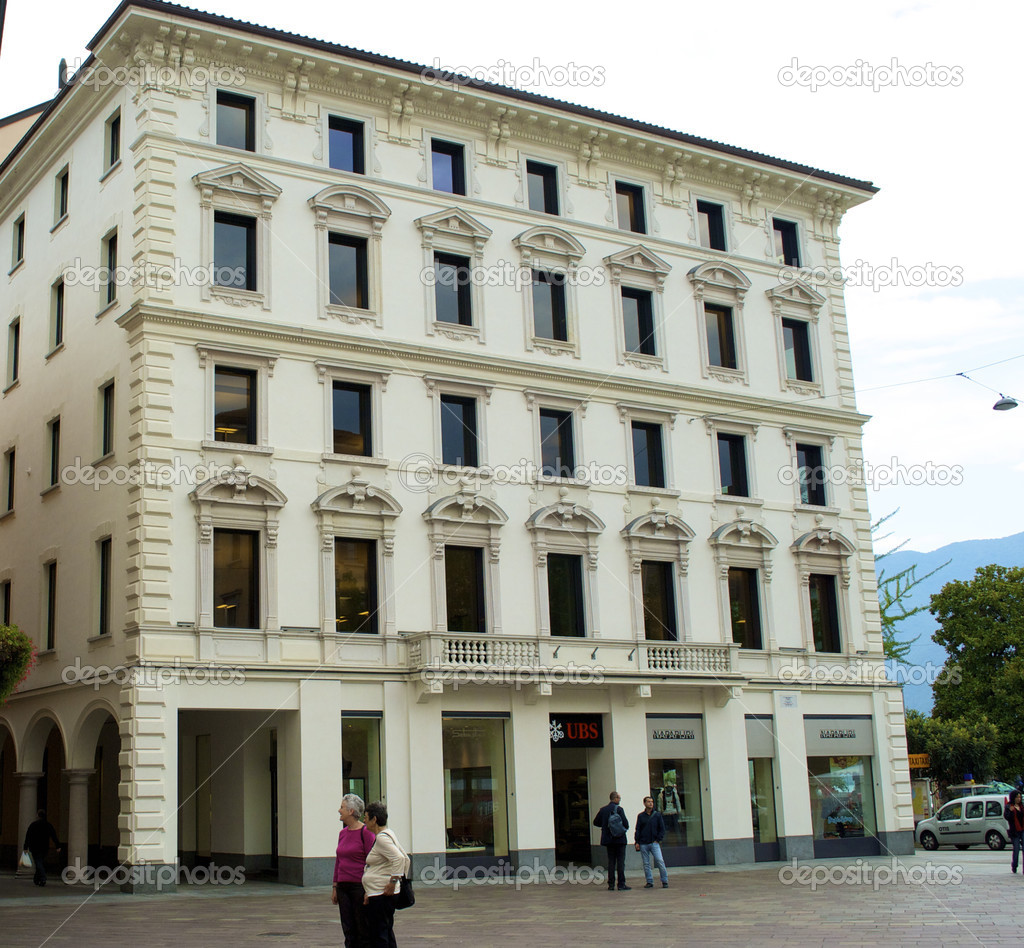 Building of the UBS in Lugano, Switzerland