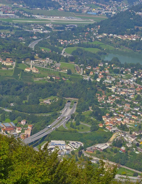Вид з повітря над Швейцарії — стокове фото
