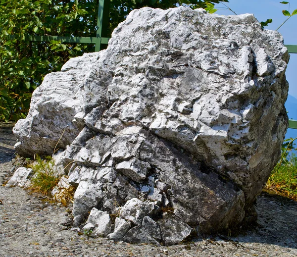 Big stone lays on the ground — Stock Photo, Image