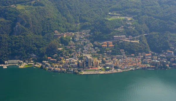 Vista sobre a Suíça a partir da montanha de San Salvatore — Fotografia de Stock