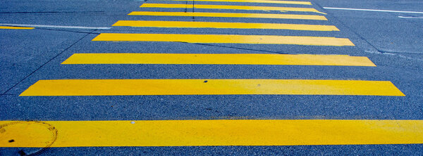 Crossing zone on the road