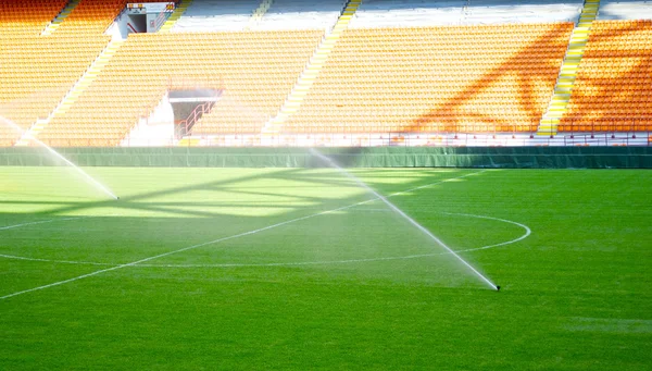 Fußballplatz unter Wasser — Stockfoto