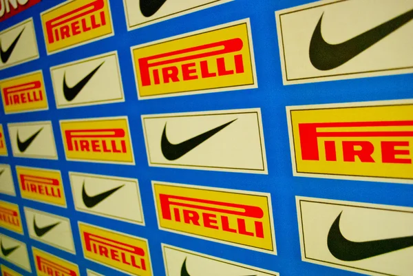 Nike and Pirelli board — Stock Photo, Image