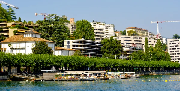 Byen Lugano – stockfoto