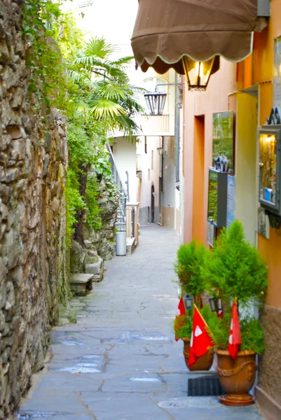 Mooie straat gandria, Zwitserland — Stockfoto
