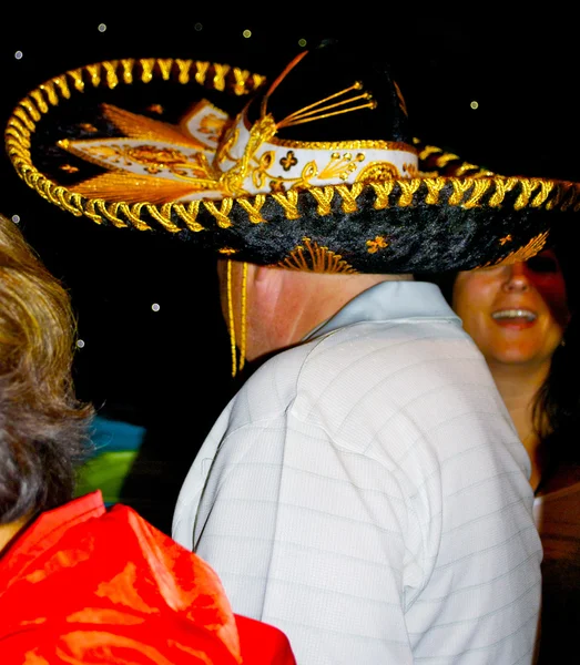 Cara feliz em sombrero do México — Fotografia de Stock