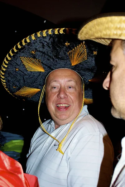 Cara feliz em sombrero do México — Fotografia de Stock