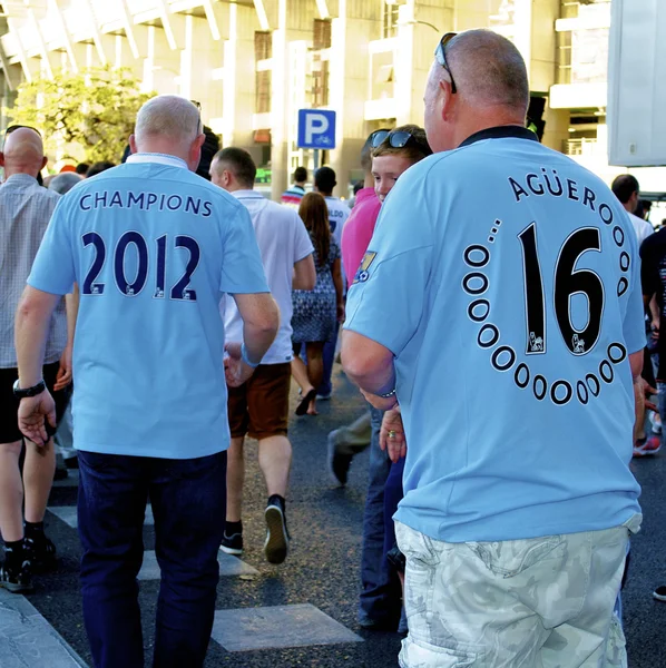 Manchester City fans — Stock Photo, Image