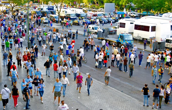 Futbol seyretmek git — Stok fotoğraf