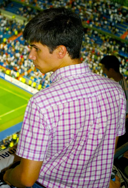 Tense fan of Real Madrid — Stock Photo, Image