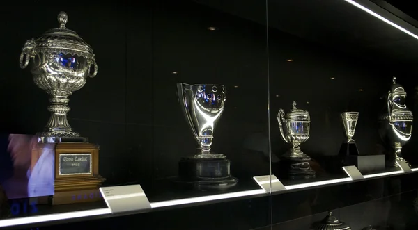 Historical trophies of the Real Madrid — Stock Photo, Image