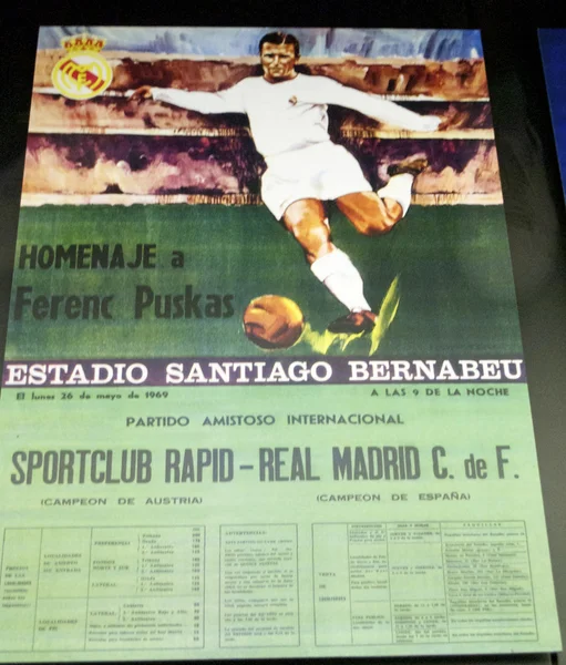 Историческое объявление матча в Мадриде — стоковое фото