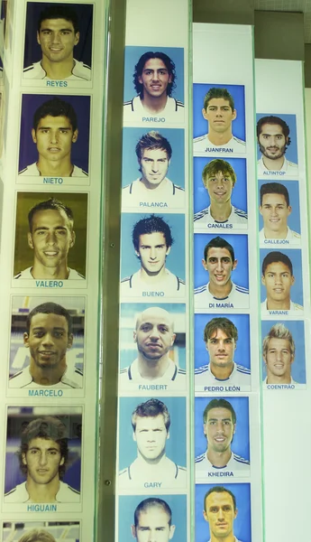 Real Madrid jogadores parede — Fotografia de Stock