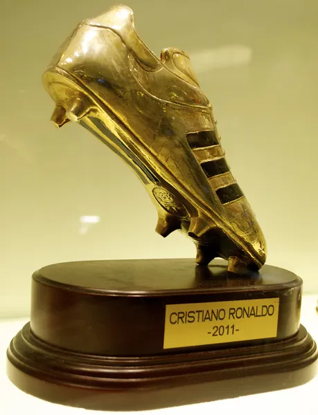 Golden Boot 2011 dari Cristiano Ronaldo Stok Gambar Bebas Royalti