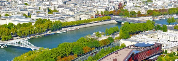 Fiume Senna e Parigi, Francia — Foto Stock