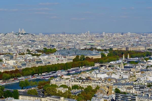 Panoramautsikt över floden seine, paris, Frankrike — Stockfoto