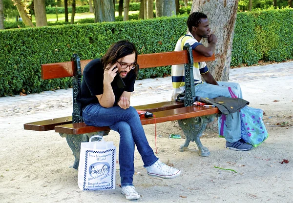 Chamada muito tensa — Fotografia de Stock