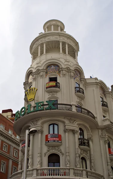 Beautiful facade in Madrid, Spain — Stock fotografie