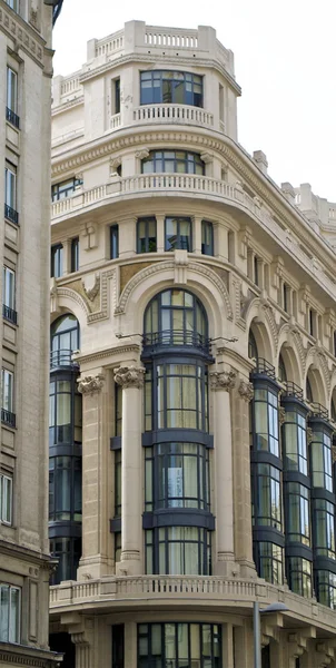 Beautiful facade in Madrid, Spain — Stock Photo, Image