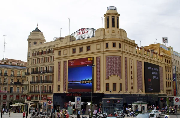 Plaza de callao, callao plein, madrid, Spanje — Stockfoto