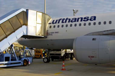 Lufthansa aircraft clipart