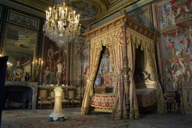CASTLE FONTAINEBLEAU, ÎLE-DE-FRANCE, FRANCE: Image is taken inside of the Palace of Fontainebleau clipart