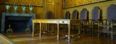 CASTLE FONTAINEBLEAU, ÎLE-DE-FRANCE, FRANCE: Image is taken inside of the Palace of Fontainebleau