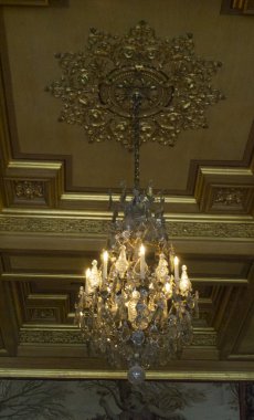 CASTLE FONTAINEBLEAU, ÎLE-DE-FRANCE, FRANCE: Image is taken inside of the Palace of Fontainebleau
