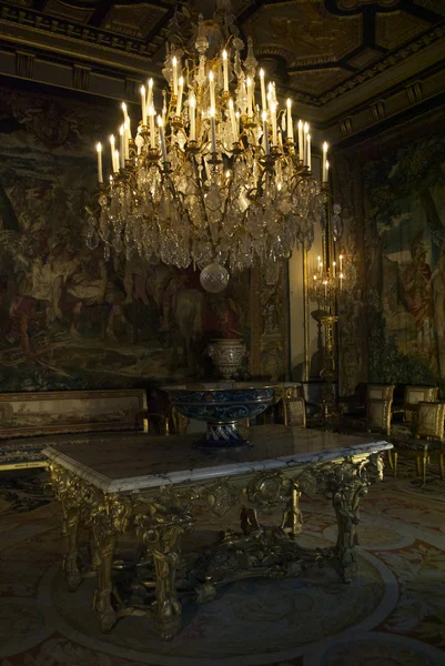 CASTLE FONTAINEBLEAU, ÎLE-DE-FRANCE, FRANCE: Image is taken inside of the Palace of Fontainebleau — Stock Fotó