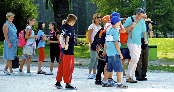 Gruppo di turisti — Foto Stock