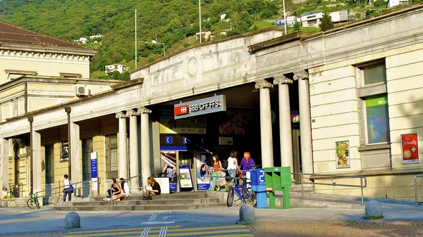 Bahnstation von Bellinzona — Stockfoto