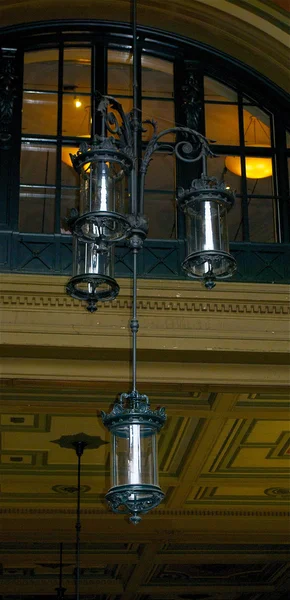 Lamps at the railway station Zurich HB, Switzerland — Zdjęcie stockowe